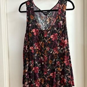 Torrid Pink Floral Sleeveless Tank Top